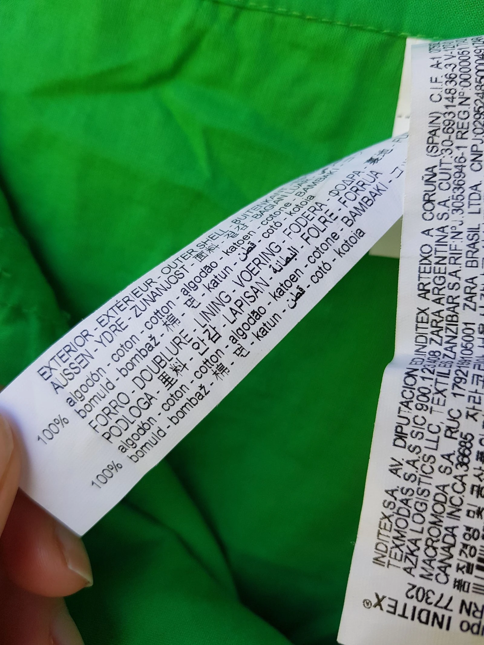 Saia mini verde bordada recortada Zara P – photo 7